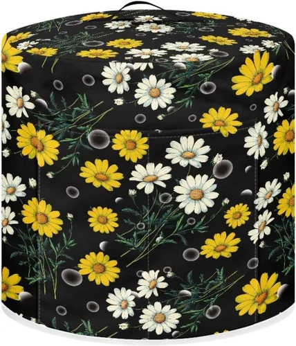 Vista 21 de Suobstales Cubierta antipolvo con estampado de girasol para olla instantánea de 6 cuartos de galón, diseño de nota musical, cubierta de olla a Nota