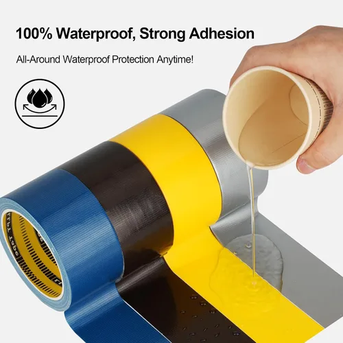 Vista 2 de LLPT Cinta adhesiva de grado premium, 2.36 pulgadas x 108 pies x 11 mil, 1 paquete, color negro Extra Wide Size, RoHS Certified, Waterproof, No