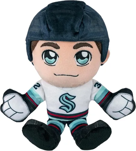 Vista 23 de Bleacher Creatures Calgary Flames Jonathan Huberdeau - Peluche sentado de 8 pulgadas de la NHL Kuricha - Superestrella de la NHL inspirada en Chibi