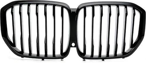 Vista 2 de MotorFansClub Parrilla de rejilla para BMW X5 G05 xDrive40i xDrive50i xDrive45e M50i 2019 2020 2021 2022 2023 parrilla frontal de repuesto negro