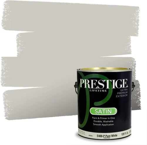 Vista 259 de PRESTIGE Pinturas Pintura Exterior e Imprimación en Uno, 1 Galón, Mate, Combinación Comparable de Sherwin Williams* Black Magic* SW6991-PCM