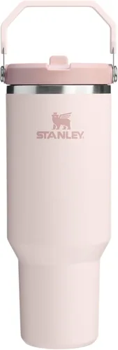 Vista 115 de STANLEY IceFlow 2.0 - Vaso con pajilla abatible con asa, 30 onzas, tapa giratoria y popote abatible, botella de agua a prueba de fugas, acero Tiza