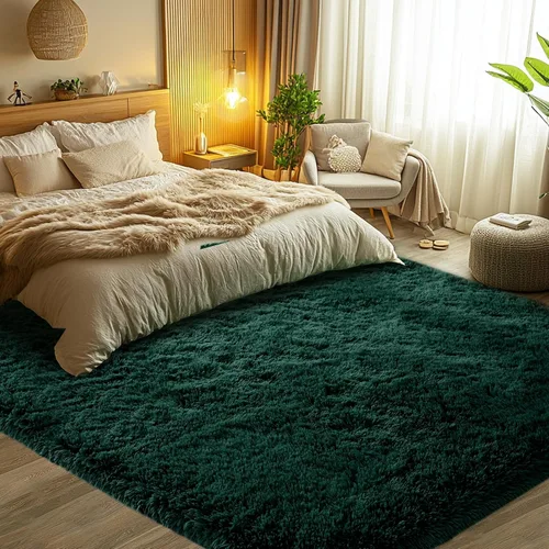 Vista 23 de Alfombra redonda beige para dormitorio: alfombra suave y esponjosa de 4 x 4 pies para sala de estar, alfombra redonda de felpa peluda