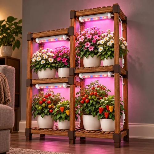 Vista 3 de Luces de cultivo para plantas de interior, luz de crecimiento