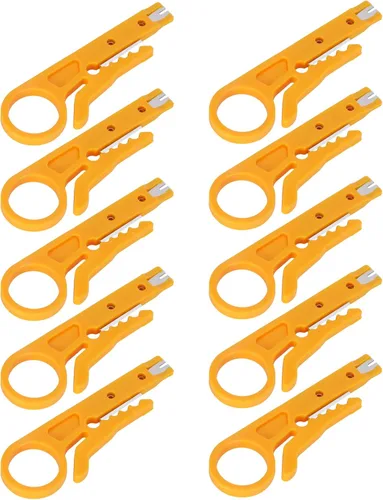Vista 7 de Mini pelacables, pelacables de red, cortador de perforación para cable de alambre de red, pelacables de categoría 5e, necesidades diarias