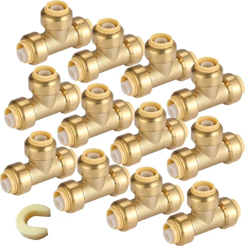 Vista 18 de Paquete de 10 acoplamientos rectos GUOFIS de 1/2" con clip de desconexión