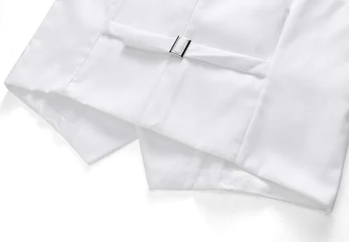 Vista 8 de UNINUKOO Chaleco de traje para hombre, ajustado, vestido formal, chaleco casual de cuatro botones, chaleco de traje de esmoquin