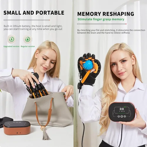 Vista 3 de GAOXIAO Función de dedo y mano Entrenador de rehabilitación Robot Rehabilitación Guantes inteligentes Recuperación Equipo de ejercicio Accesorios
