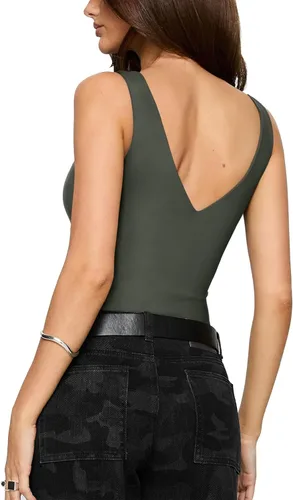 Vista 20 de REORIA Butsmooth® - Body sin mangas con cuello en V profundo y escote en V para mujer