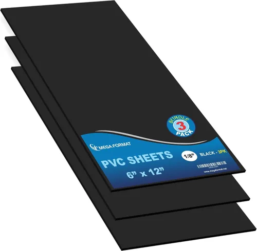 Vista 39 de Mega Format Hojas de plástico de PVC expandido – Hoja negra rígida de 5 x 7 pulgadas para manualidades, señalización y exhibiciones – Sintra Negro