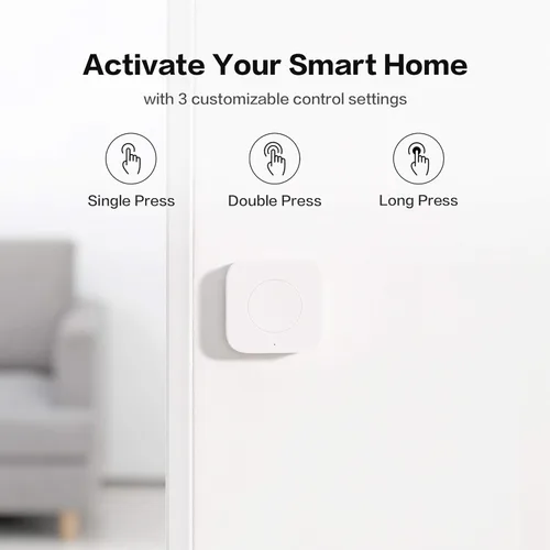 Vista 3 de Aqara Mini interruptor inalámbrico y enchufe Samrt con monitoreo de energía, requiere Aqara Hub, conexión Zigbee, botón inteligente