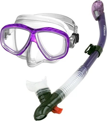 Vista 9 de Promate Máscara de purga de snorkel y conjunto combinado de snorkel seco (SCS0096)