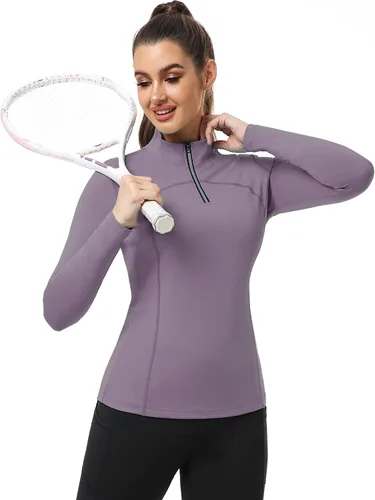 Vista 4 de CADMUS Women's Compression Long Sleeve Shirts for Hiking Running Dry Fit Tights
