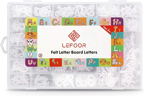 Vista 11 de Solo letras de tablero de cartas, 646 caracteres precortados con bandeja de clasificación, letras de tablero de fieltro (blanco, 1 y 3/4 pulgadas)