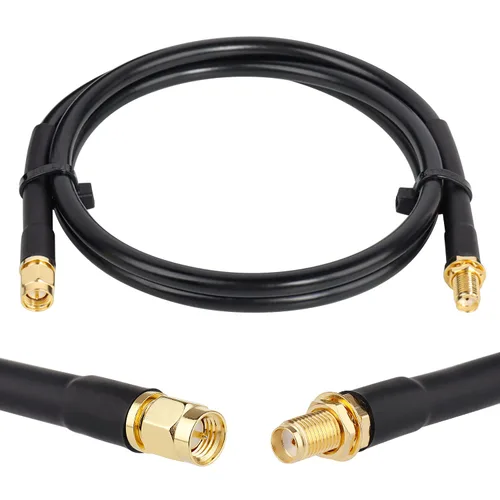 Vista 19 de XRDS -RF Cable SMA de 1 pie, cable de extensión SMA con conector SMA macho a SMA hembra de 50 ohmios KMR240 cable coaxial SMA de baja pérdida