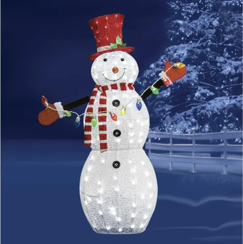 Vista 14 de Brite Star - Muñeco de nieve iluminado de 6 pies, con sombrero y bufanda