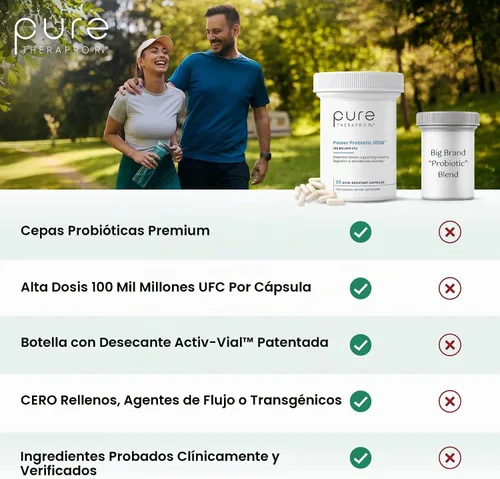 Vista 4 de Power Probiotic 100B, 100 mil millones de UFC, 30 cápsulas resistentes a los ácidos