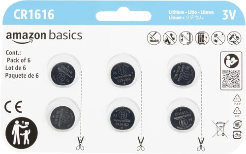 Vista 11 de Amazon Basics Paquete de 2 pilas de litio CR2025, 3 voltios, potencia de larga duración, sin mercurio