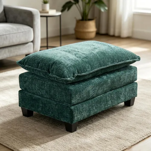 Vista 30 de Sofá de nube en forma de L de 73.5 pulgadas, sofá modular con mesa auxiliar otomana, sofá biplaza de pana con almohada, cómodo y moderno sofá
