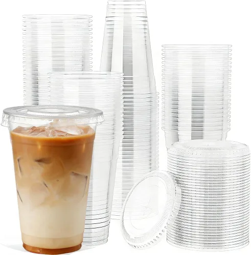 Vista 8 de 240 tazas pequeñas de plástico transparente para condimentos con tapas, recipientes de porciones de 1 oz, ideales para condimentos, aderezos