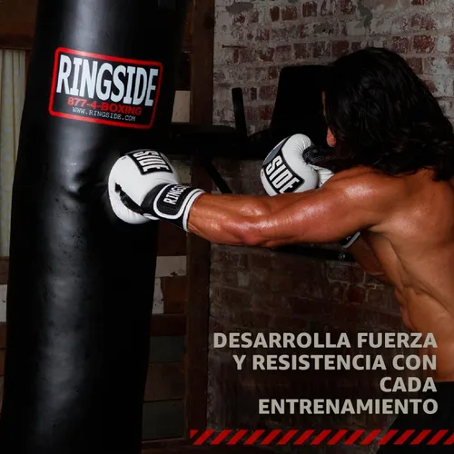 Vista 4 de Ringside Saco pesado de 100 libras para Muay Thai, bolsa de boxeo robusta Powerhide para entrenamiento y ejercicio de boxeo, MMA, Muay Thai