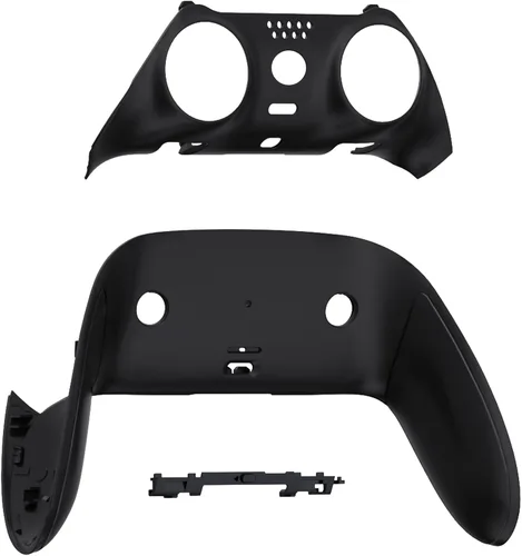 Vista 2 de eXtremeRate Top Bottom Decorative Trim Shell Compatible with ps5 Edge Controller DIY Replacement Front Back Clip Shell, Custom Black Plates Cover