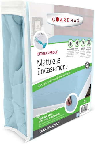 Vista 93 de Protector de colchón Guardmax con cremallera funda contra insectos para cama 100% impermeable suave, hipoalergénico y transpirable