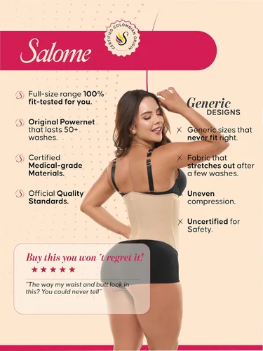 Vista 3 de Salome Colombian Waist Cincher Fajas Colombianas Moldeadoras Underbust Corset Waist Trainer for Women Faja Corset Beige 315-1