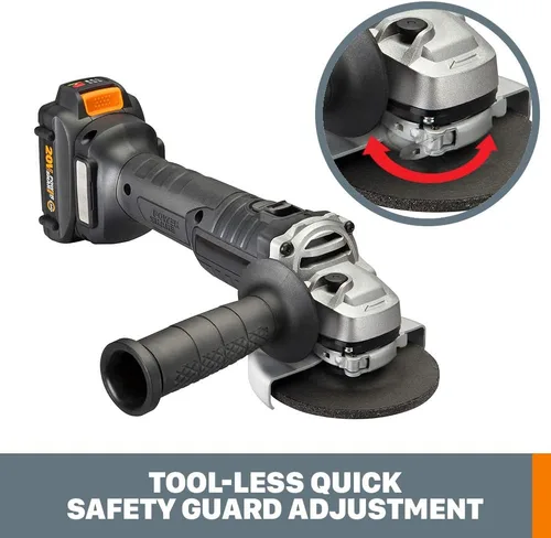 Vista 4 de Worx WX812L.9 20V Power Share Amoladora angular inalámbrica de 4.5 pulgadas con motor sin escobillas (solo herramienta)