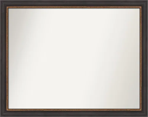 Vista 256 de Amanti Art Espejo de baño negro para sobre el fregadero, 23 x 23 pulgadas, espejo cuadrado negro Ashton, marco de madera tradicional mediano, se