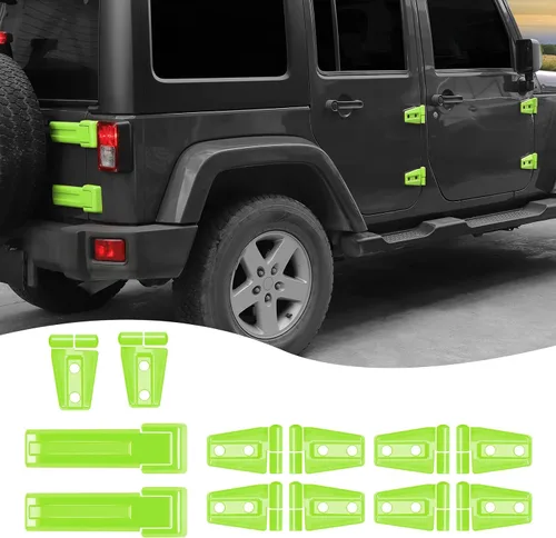 Vista 12 de Hoolcar Bisagra de puerta del capó del motor, bisagra de la puerta trasera, cubierta de bisagra de puerta de ABS, accesorios para exteriores Negro