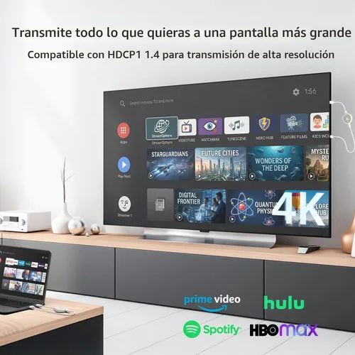 Vista 5 de j5create ScreenCast - Transmisor y receptor HDMI inalámbrico 4K, extensor HDMI inalámbrico, compatible con 4K30Hz / 1080p60Hz, 2.4/5GHz, desde