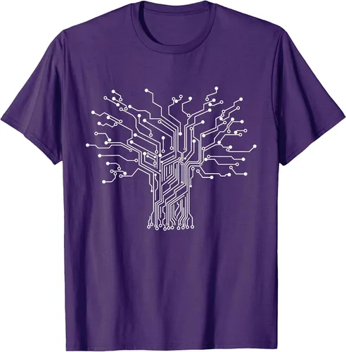 Vista 68 de Electronics Technician Binary Tree - Electrical Engineer T-Shirt Asphalt Grey