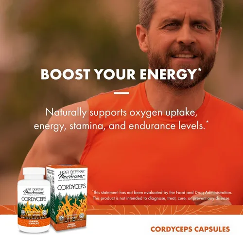 Vista 3 de Host Defense Paquete con cápsulas Cordyceps, 120 unidades y cápsulas de melena de león, 30 unidades - Apoya la salud y la energía inmunológica
