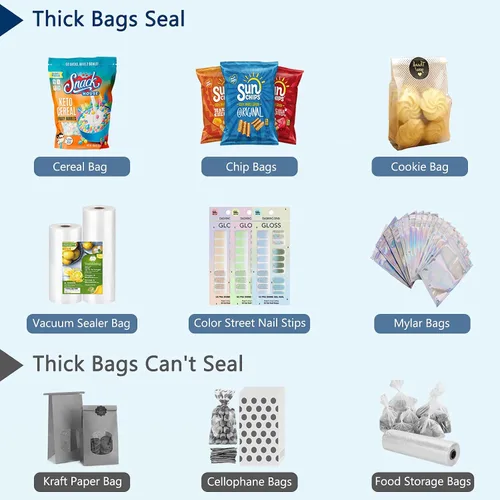 Vista 3 de Mini Sellador de Bolsas de Chips - Sellador de Calor Portátil Pequeño, Sellador de Cocina Reutilizable de Mano para Almacenamiento de Alimentos