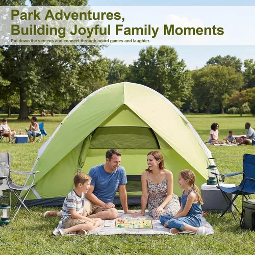 Vista 7 de Camping Tents Outdoor Tents, 4/6 Person Family Camping Tent,Heavy Duty,Waterproof Windproof, Oxford Fabric Ground Cloth Fishing, Hiking, Summer
