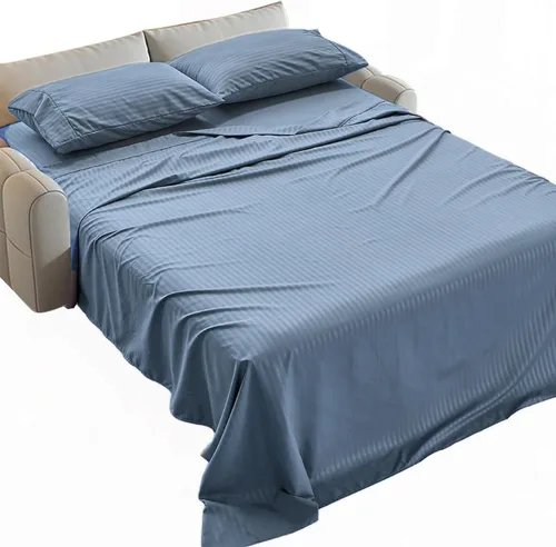 Vista 46 de Kingnex Sábanas a rayas para sofá cama de 36 x 72 pulgadas, tamaño individual para sofá cama, microfibra suave de doble cepillado 1800, 3 piezas