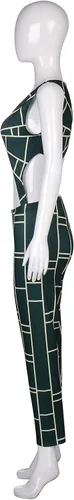 Vista 5 de HORNIGHT Jolyne Cujoh - Disfraz de cosplay de aventura extraña para hija de Kujo Jotaro, disfraz de Halloween, chaleco y pantalones para adultos