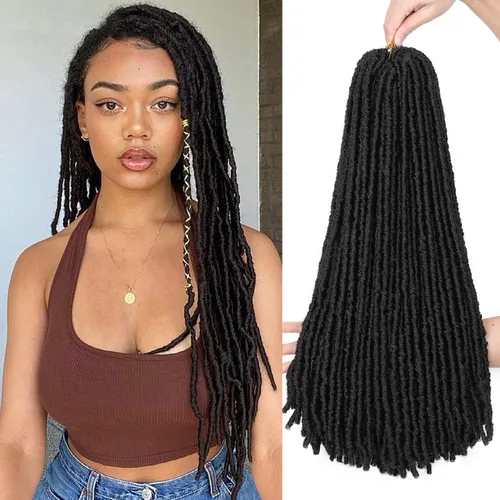 Vista 28 de WIGNEE Cabello de Ganchillo 120 Hebras Locs Sintéticos 8 Pulgadas Locs Suaves Pre-Trenzados 6 Paquetes Cabello de Ganchillo Pre-Anudado para Mujeres