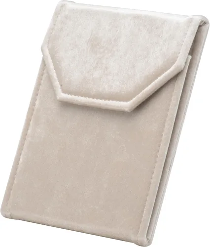Vista 6 de Collar de terciopelo Joyería Carpeta de viaje Estuche de almacenamiento (Beige)
