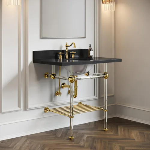 Vista 2 de Kingston Brass KB197 llave de baño amplia Heritage, KB1972AX Latón pulido