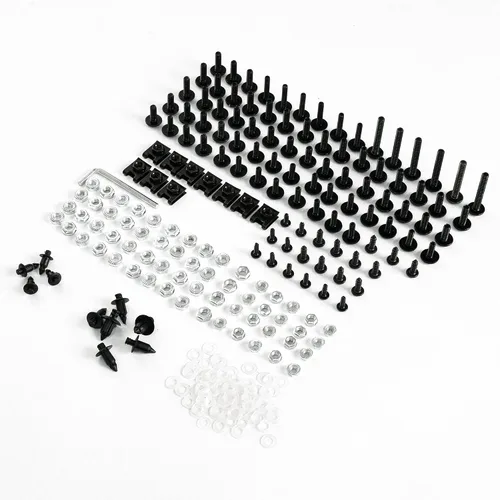 Vista 2 de Kit de pernos de carenado, tornillos, tuercas, arandelas, clips de pernos de motocicleta, aptos para Ducati 959/1299/959s/1098/848/1198 Kit de Negro