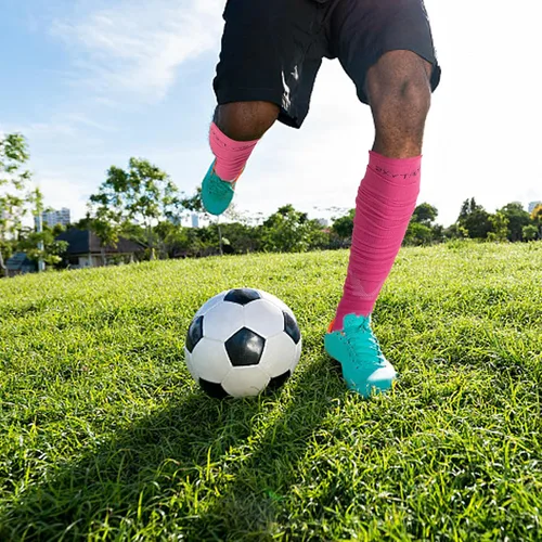 Vista 6 de QEES Calcetines de fútbol,Calcetines de fútbol blancos,Calcetines Scrunch Football,Calcetines deportivos de equipo de fútbol para hombres y mujeres