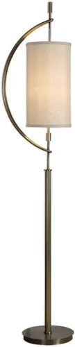 Vista 5 de Uttermost Balaour - Lámpara de pie de latón antiguo de 66 pulgadas
