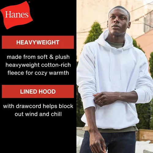 Vista 5 de Sudadera Hanes con capucha, de algodón de calidad, para hombre