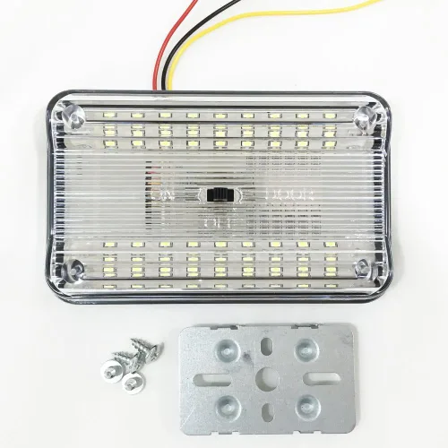 Vista 6 de Repuesto de Luz de Domo de Auto 12v-LEDLight de 4,3 pulgadas- 36 LEDs Blancos RV – Lámpara con Interruptor de Puerta Slim Luces de Techo