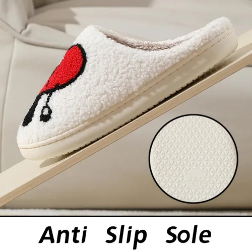 Vista 5 de LEZIRTOI Bad Cute Bunny Slippers For Women Men Couple Casual Shoes Cartoon Plush Indoor Outdoor Slipper Winter Love Pattern Slippers House Slippers