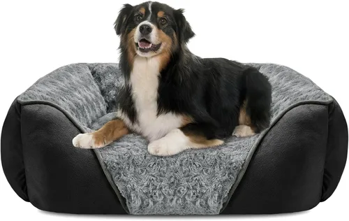 Vista 15 de INVENHO Cama para perros pequeños para perros medianos a grandes, rectangular, ortopédica, suave, relajante, duradera, con parte inferior