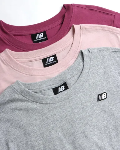 Vista 2 de New Balance Camiseta deportiva para niña, paquete de 3 camisetas deportivas de rendimiento activo (7-16)