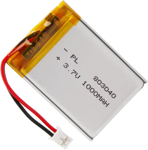Vista 16 de Batería Lipo de 3.7V 1000mAh 102050 Batería recargable de polímero de litio con conector JST PH2.0.000 in para altavoz Bluetooth, GPS, reloj